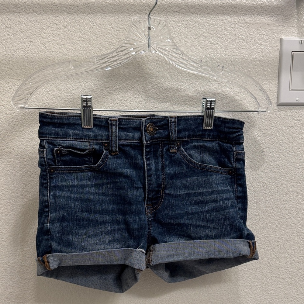 American Eagle High-Rise Denim Blue Shorts